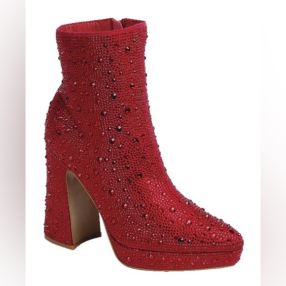 Rocket Red rhinestone bootie - Picture 2 of 6